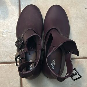 Purple Melissa buckle boots